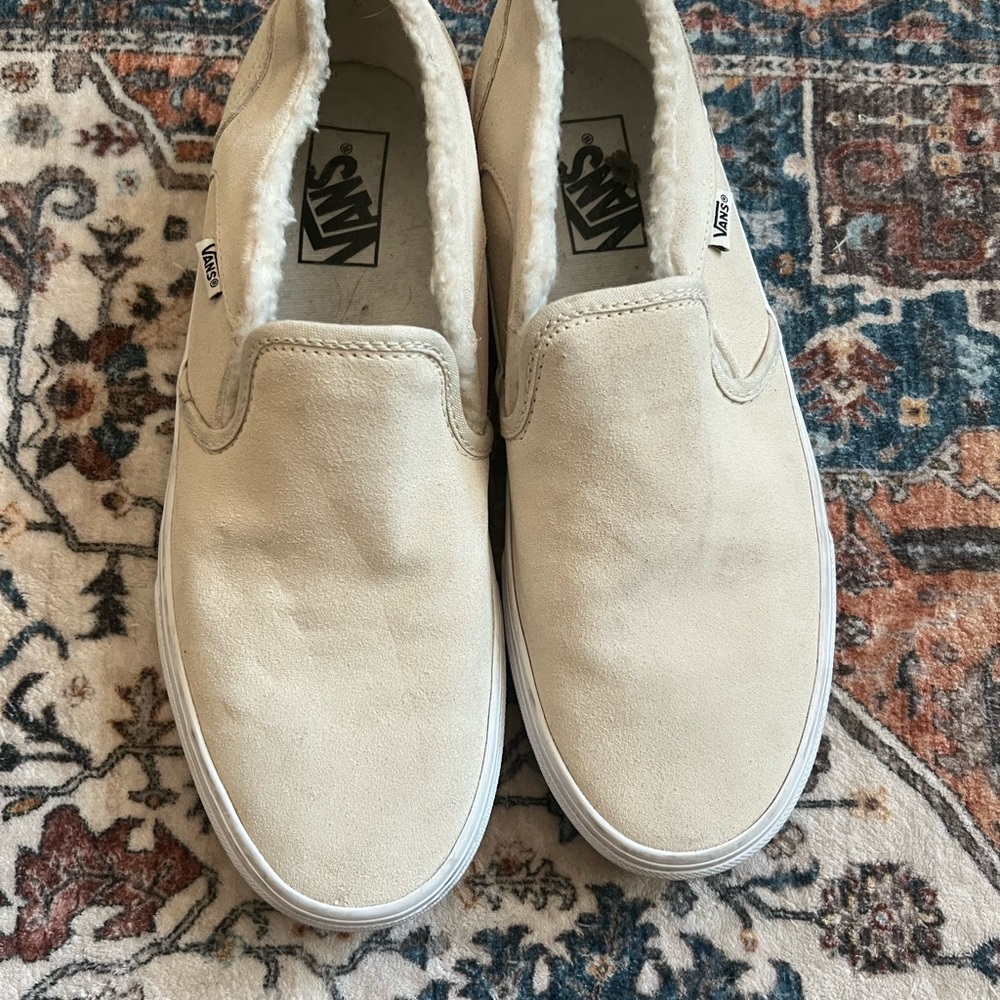 Vans Asher Off-White Slip-On Sneakers